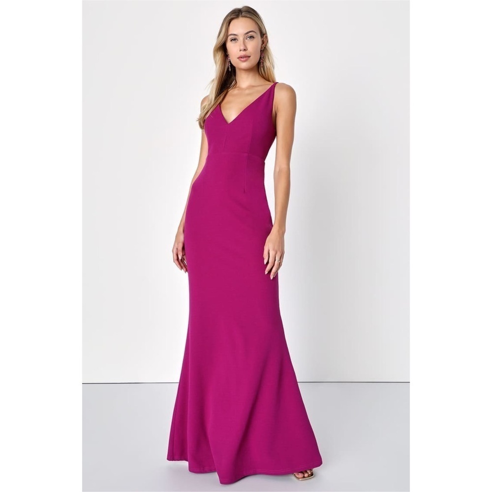 Lulu’s Melora Magenta Sleeveless Maxi Gown Sz XL